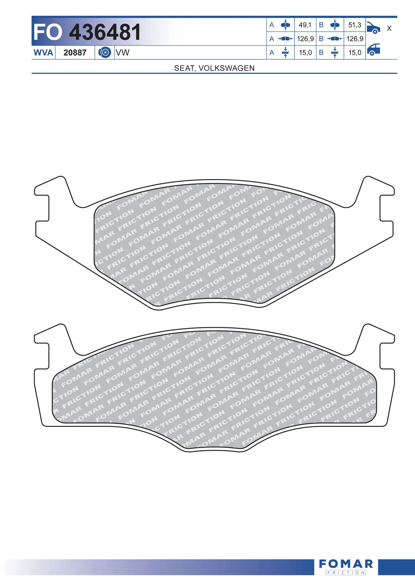 Brake Pad Set, disc brake